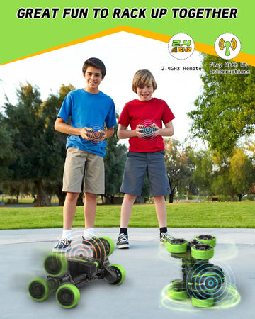 iappadore RC Car Toy, Transform Remote Control Stunt Cars, Features Extend & Retract, 360-degree Rotations, Forward Backward, 4W