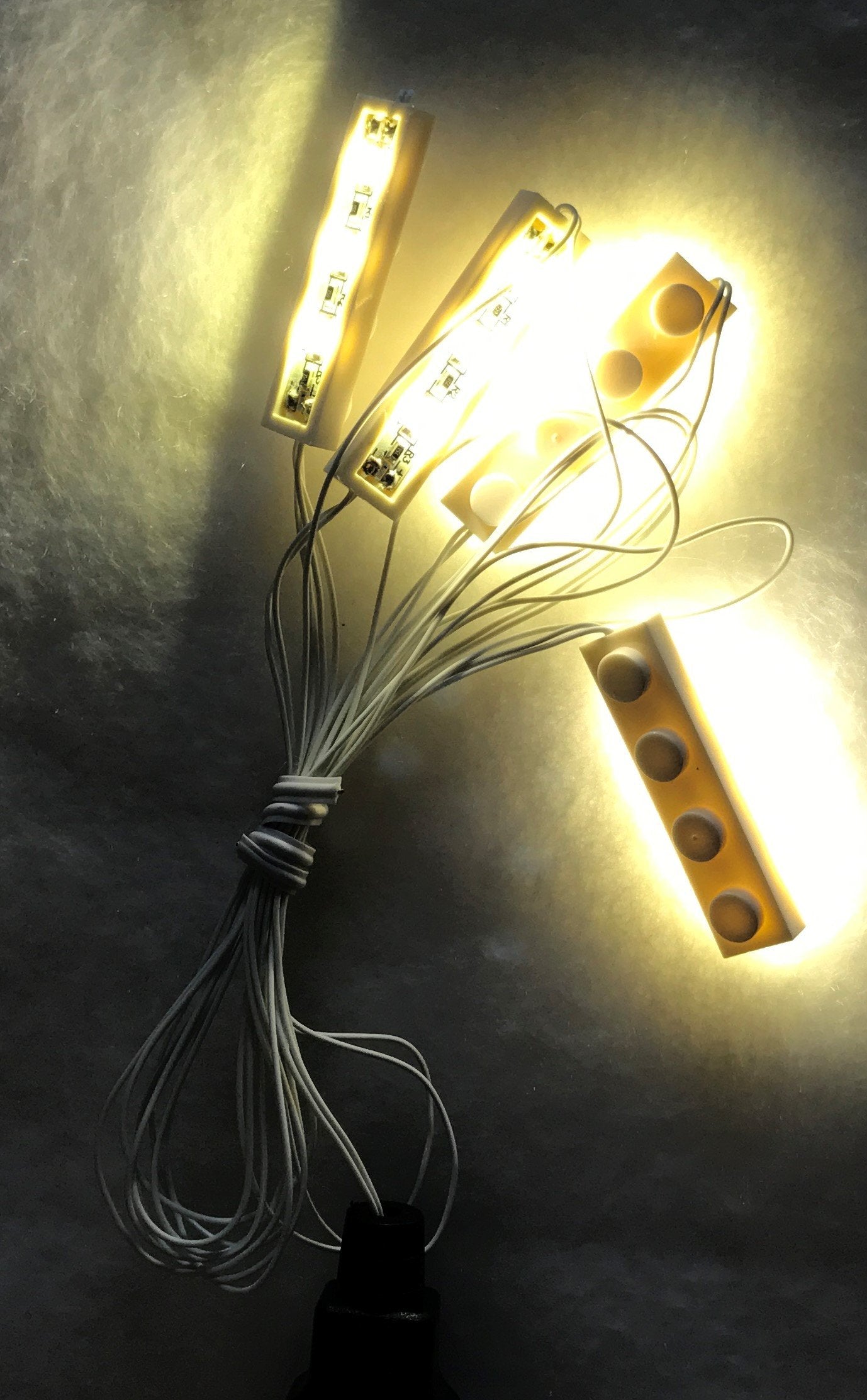 White led Light 4 1x4 Brick for Lego USB Connected for Lego