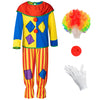 Yoroka 5Pcs Kids clown costume set Circus costume Boys and Girls Cosplay Costumes Quick Dress up for Clown(L)