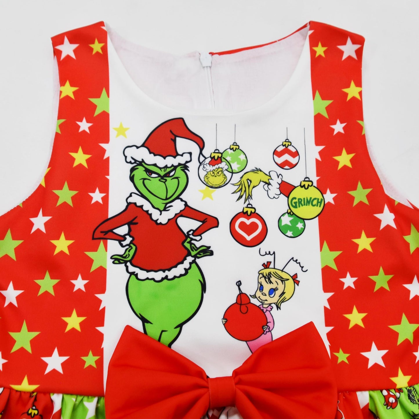 Maturead Kids Girls Dress Sleeveless Cartoon Casual Dress Halloween Christmas Party Dress Green 2-10 Years