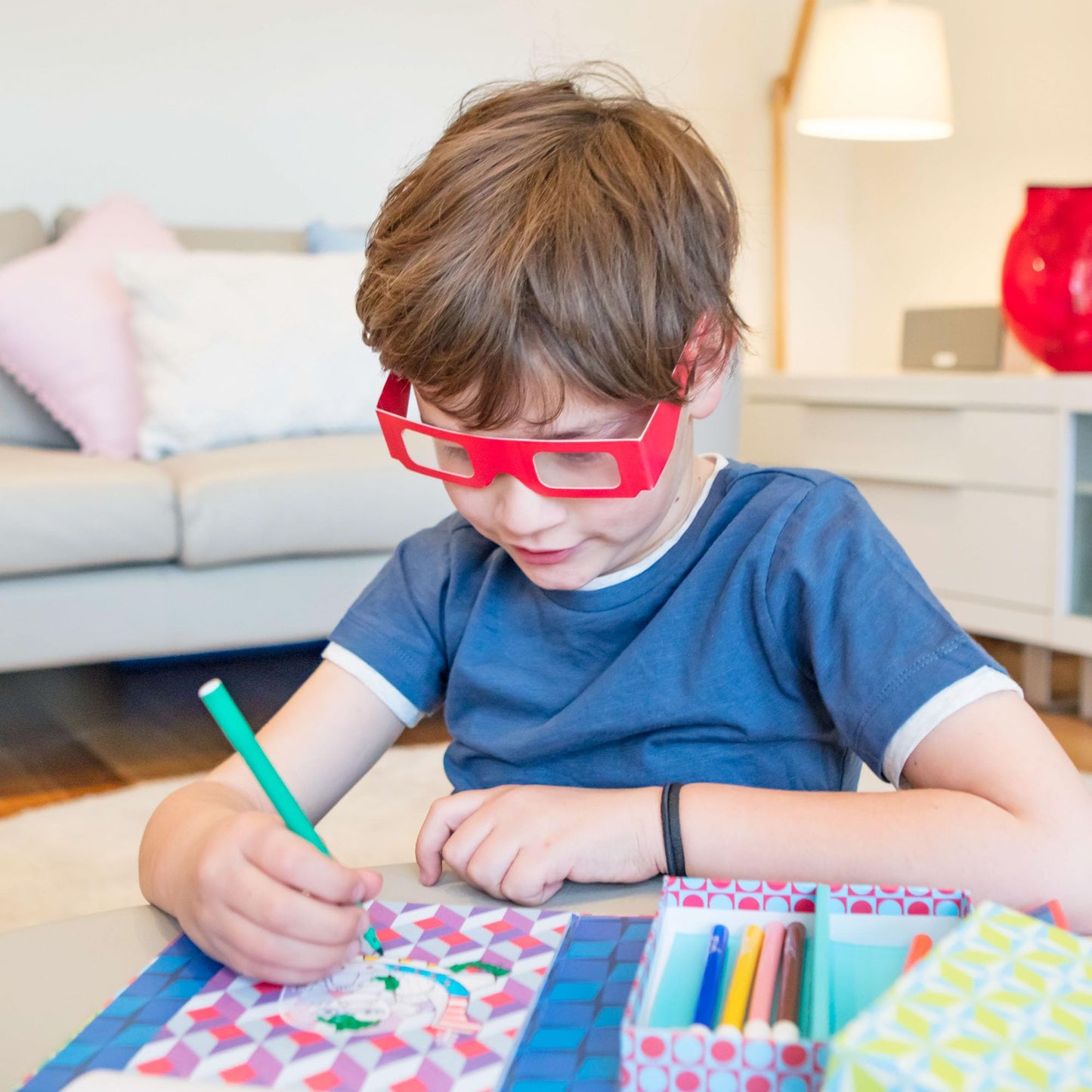 Tiger Tribe: 3D Coloring Set - Sci Fi Fun - Activity Set, Color Drawings That Leap Off The Page, 3D Glasses, Markers, Kids Ages