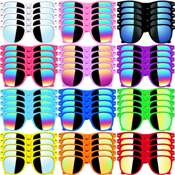 Oleitodh 60 Pcs Kids Sunglasses Bulk Party Favors,Neon Party Sunglasses For Boys Girls, Summer Pool Beach Party Favors Supplies,