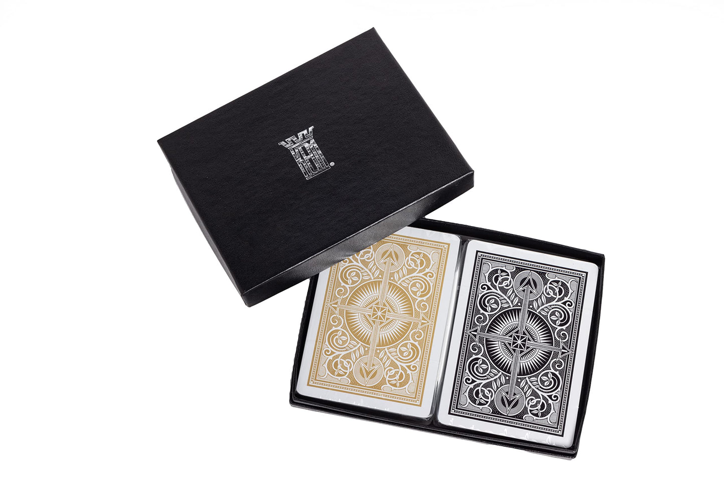 Kem Playing Cards Arrow Black And Gold Bridge Size Jumbo Index Playing Cards, Arrow Black/Gold, 1017402