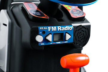 Peg Perego New Holland T8 12V Ride-On Tractor & Trailer - Large Blue Kids' Electric Vehicle