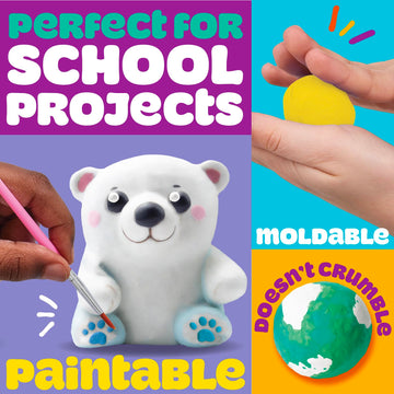 Play-Doh Air Dry Clay, 5 oz. Yellow Clay Bag, Art Supplies, Craft Supplies, Clay Tools & Kit, Modeling Clay for Kids, Air Dry Cl