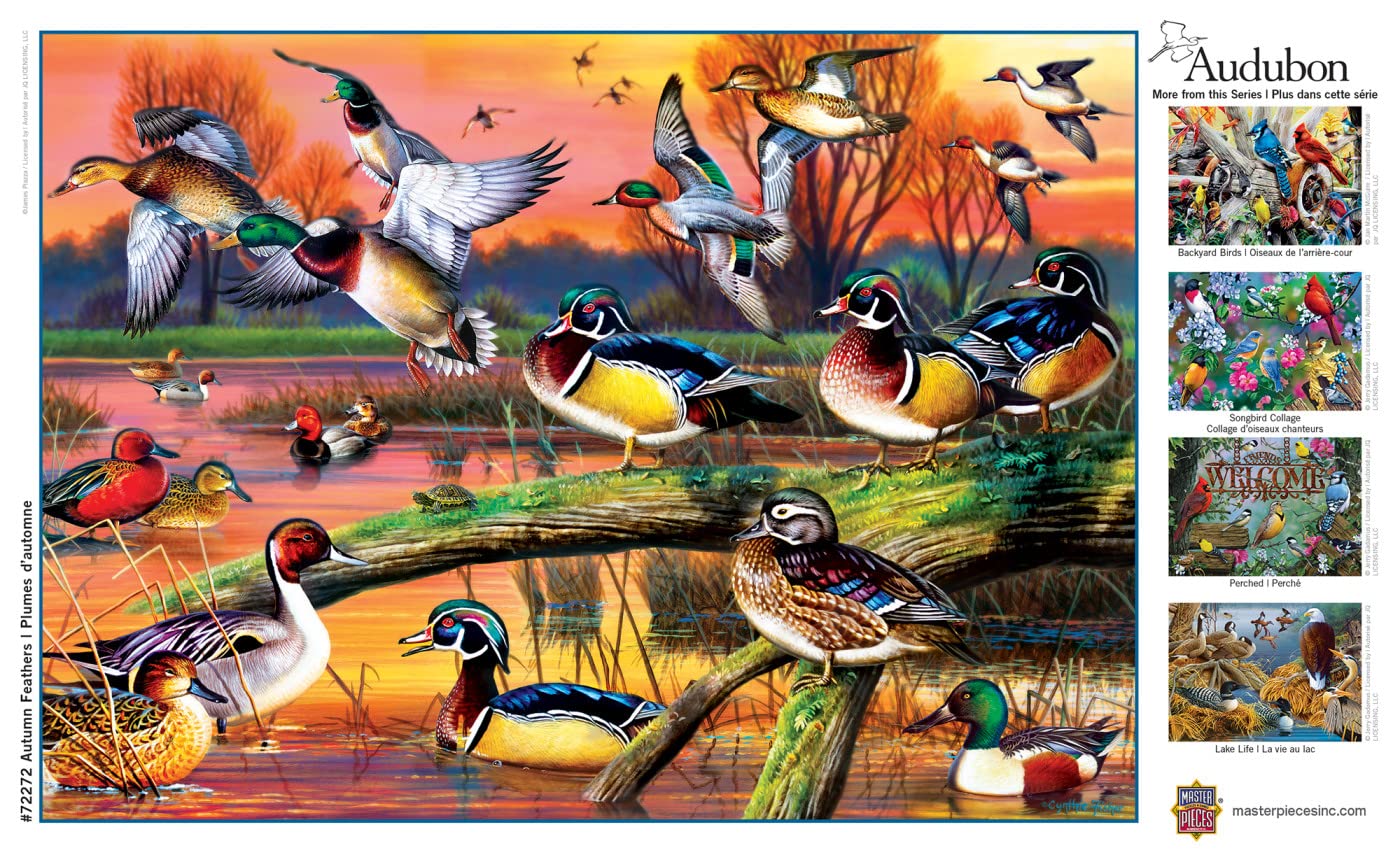 MasterPieces 1000 Piece Jigsaw Puzzle for Adults, Family, Or Youth - Autumn Feathers - 19.25x26.75