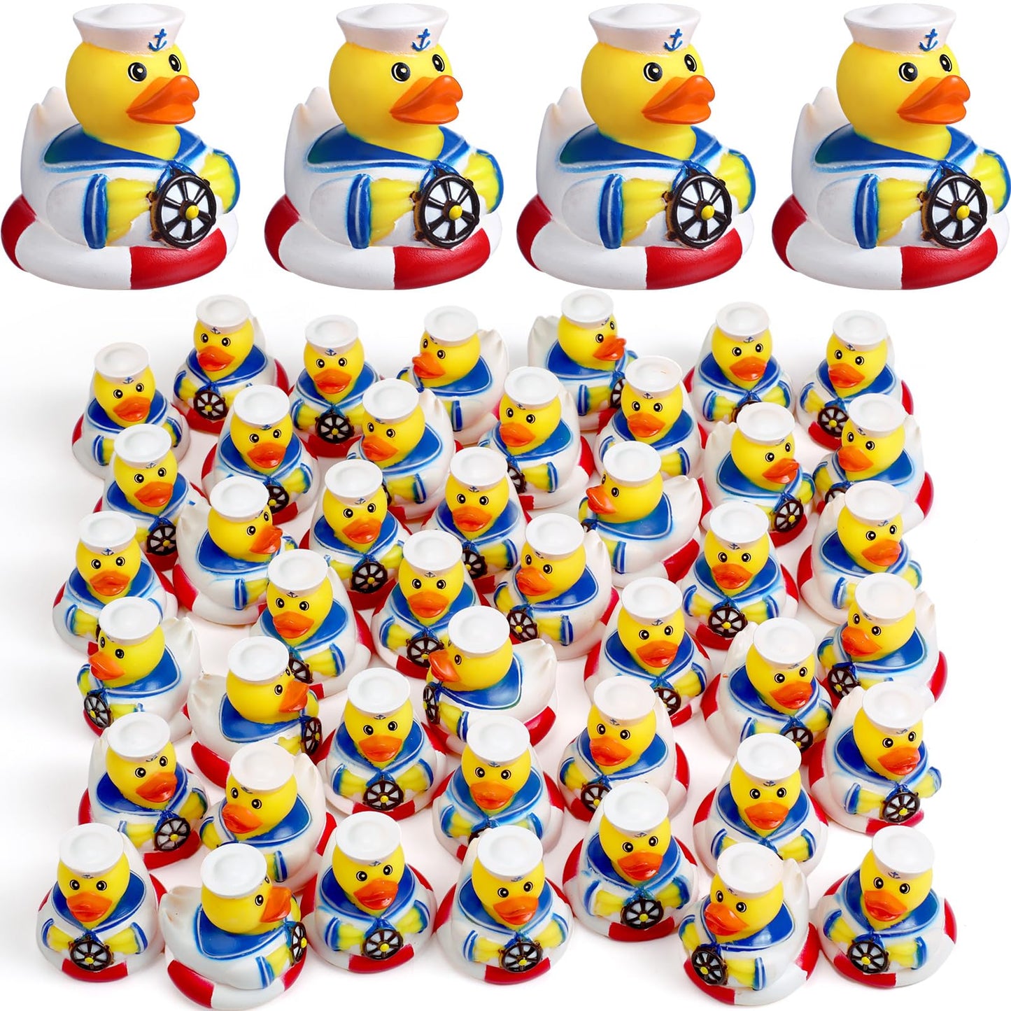 Jerify 12 Packs Cruise Ships Rubber Ducks 2 Inch Nautical Rubber Duck Bulk Cruise Ducks Sailing Rubber Ducks Cruise Ship Toy For