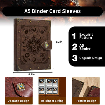 DUROTAN Trading Card Binder for MTG/YGO/PTCG/Game Cards Holds 240 Cards enhanced Collector Card Album for Standard Cards Toys Gifts for Kids