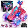 Carsky Remote Control Car RC Cars for Boy 360?Stunt Rotation 4WD Remote Cars for Kids 3-6 Double Sided Dinosaur Toy with Lights,