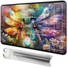 Rwutytiul Dragonfly Card Playmat 24 X 14 Inch With Playmat Tube Bag, Card Gameplay Playmat With Zones Commander Deck Board Mtg R