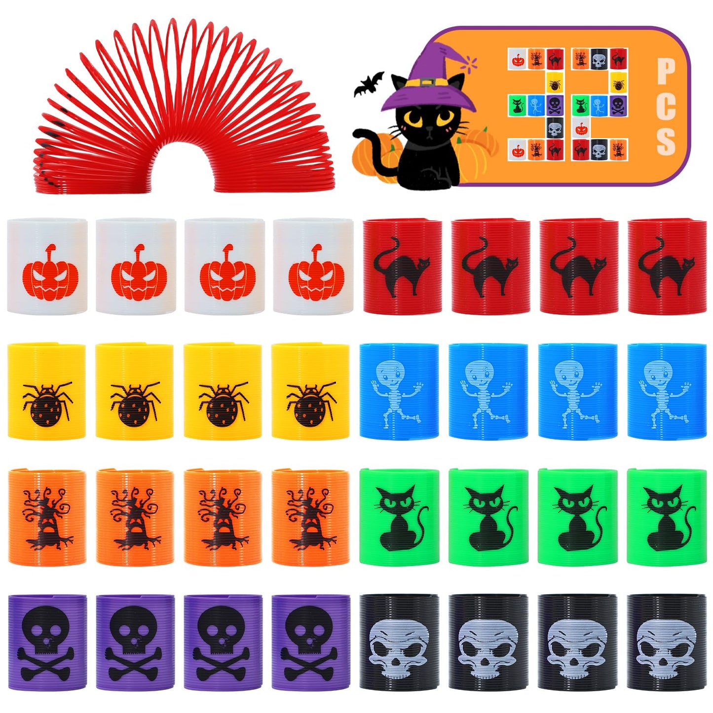 Cocurb 32 Pcs Halloween Mini Spring Party Favors For Kids 4 To 8 Fun Goodie Bag Stuffers For All Hallow'S Day, Classroom Prizes,