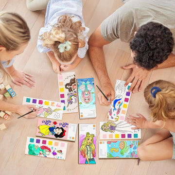 ZHOC Paint with Water Coloring Books for Kids, Pocket Mess Free Watercolor Painting Sets for Kids Ages 3 4 5 6 7 8+, Water Color