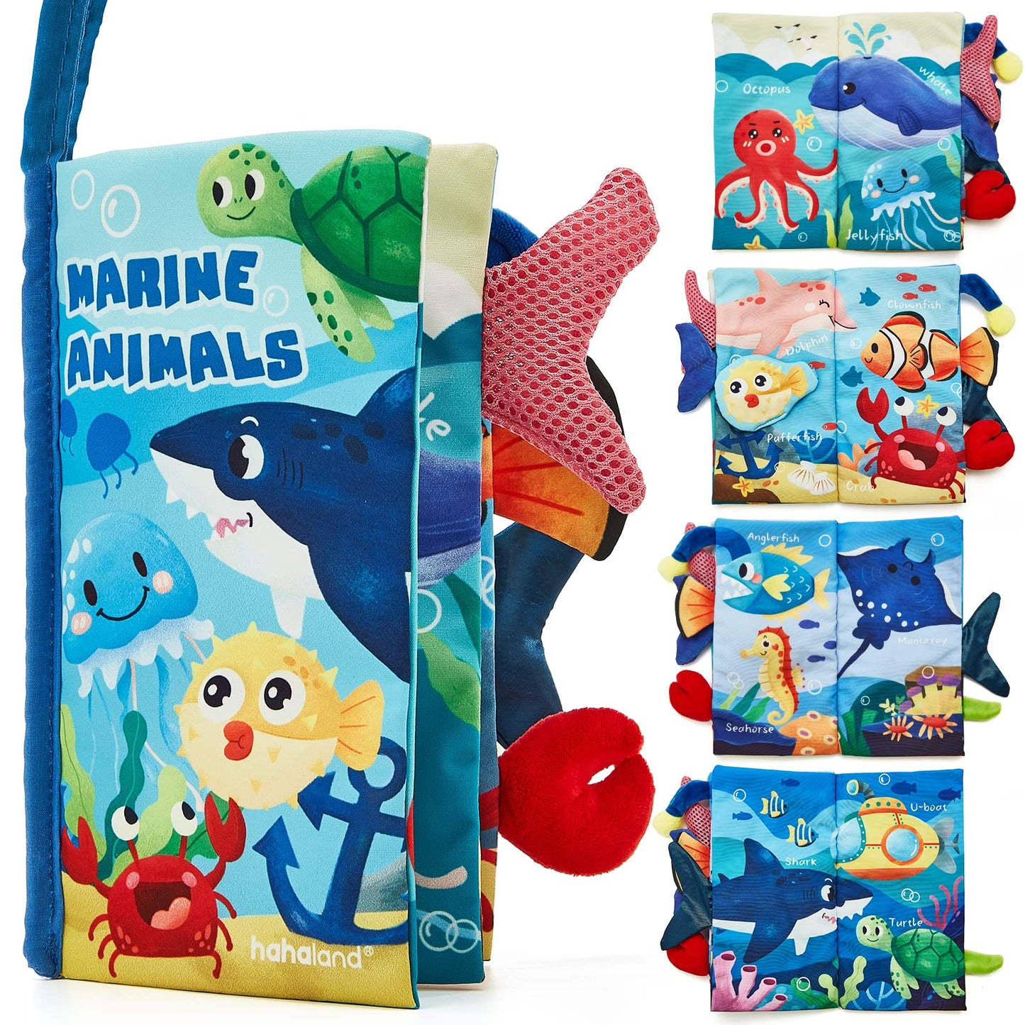 Baby Books 0-6 Months,Infant Tummy Time Toys High Contrast Sensory Baby Toys 6 To 12 Months Touch Feel Book Gift Christmas Stocking Stuffers For Boys Girls 0-3 Months Book Early Learning Stroller Toy