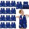 Panitay 12 Pcs Kids Community Helper Dress Up Vest Career Cosplay Cloth Toddlers Occupation Role Play Costume Supplies (Police)