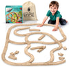 Kipipol Wooden Train Tracks Set - 52 Pcs+Bonus Railroad Map –Compatible W All Major Wooden Railway Toy Brands Including: Thomas The Train Track Set, Brio Train, Melissa And Doug Train Set For Kids 3+