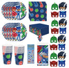 PJ Masks Birthday Party Supplies Decoration Bundle includes Lunch Plates, Napkins, Cups, Table Cover, Paper Masks (Bundle for 16