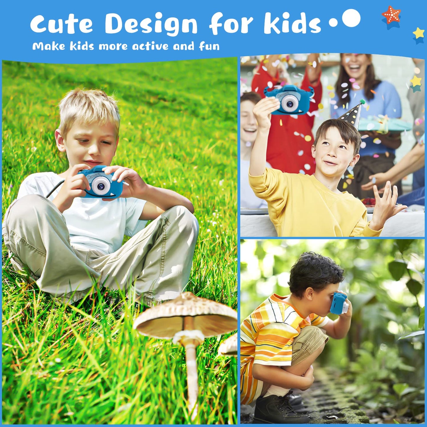 Kebule Kids Camera For Girls And Boys,Children Camera Digital Video, Kids Camera 2.0 Inches Screen 20.0Mp Video, 32Gb Sd Card Include, Kid Toys Gift For Birthday, Chrismats Gift For 3-12 Years Old