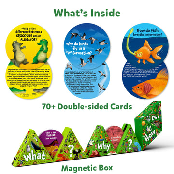 Skillmatics Flash Cards - Science Snippets Animals, Learning Resources & Educational Toys For Boys & Girls, Gifts For Ages 7, 8, 9 & Up