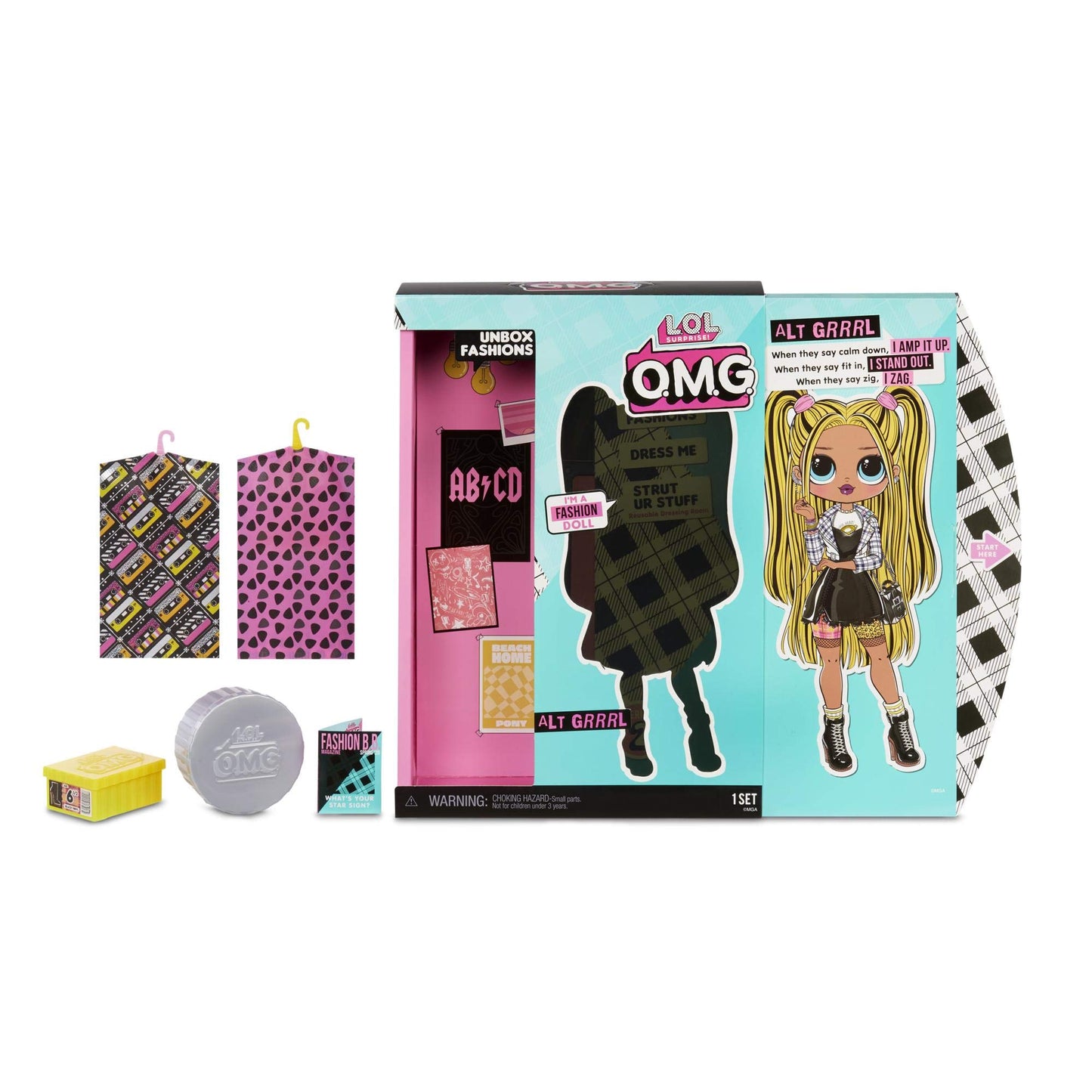 L.O.L. Surprise! O.M.G. Alt Grrrl Fashion Doll With 20 Surprises,Multicolor