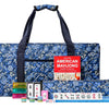 Jongyance American Mahjong Set - 166 White Tiles, Blue Carrying Bag, 4 All-in-One Racks, Plastic Tiles for Ma Jong, Mah-Jongg, Majiang
