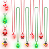 Christmas Necklace Light Up, 8PCS Christmas Accessories for Kids, LED Light Christmas Necklaces Bulk, Bead Chain Lighted Christm