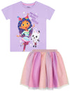 Dreamworks Gabby'S Dollhouse Girls Shirt And Tutu Skirt | Party Outfit | Girls Shirt And Glitter Skirt | Purple 8