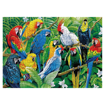 Bird Puzzles for Adults 1000 Pieces Nature, Colorful Parrot Jigsaw Puzzle, Beautiful Animal Plant Puzzle