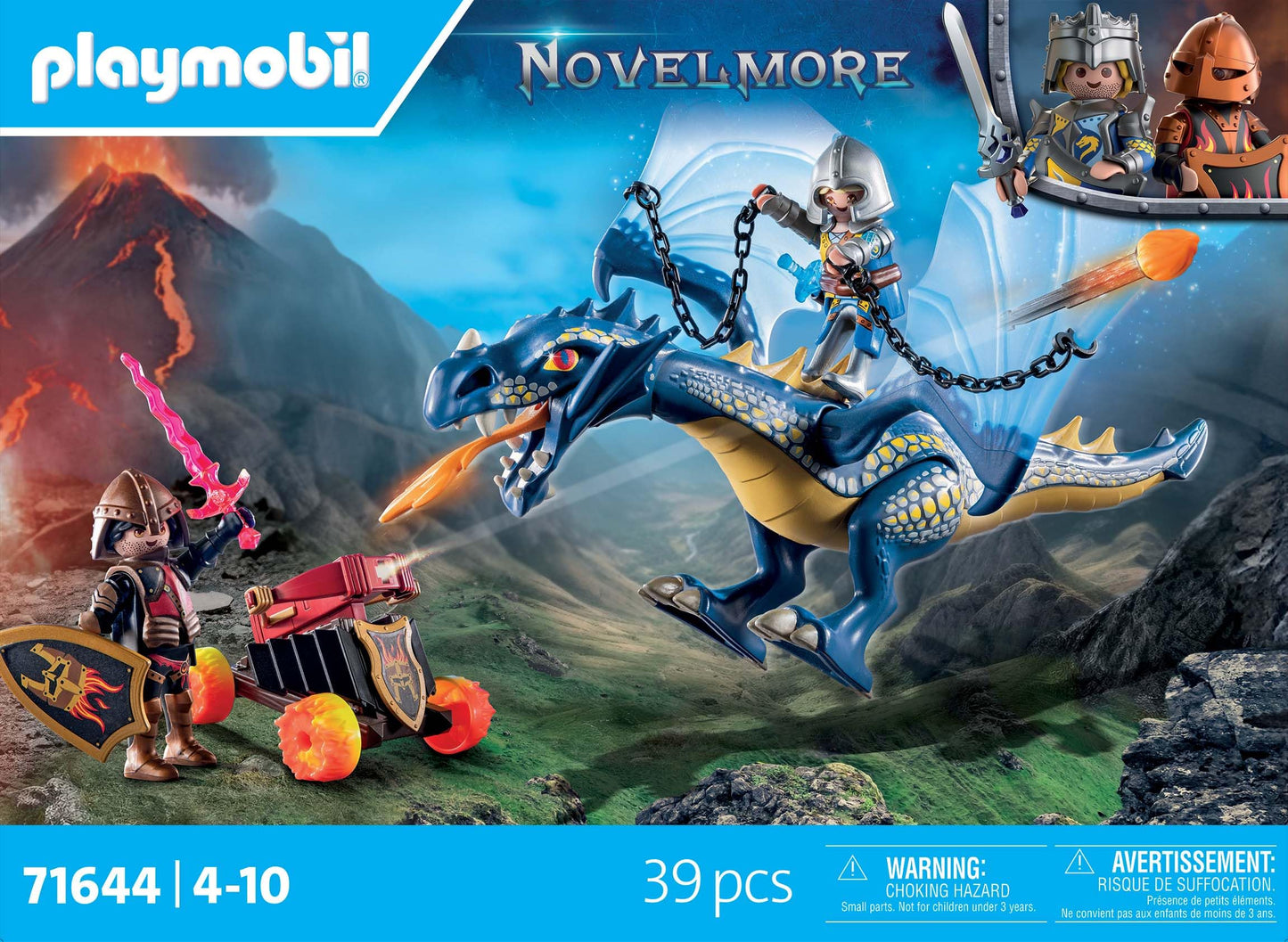 Playmobil Novelmore 71644 Dragon Gold Guarding Includes A Movable Dragon, Two Knights And Accessories For Epic Adventures, Actio