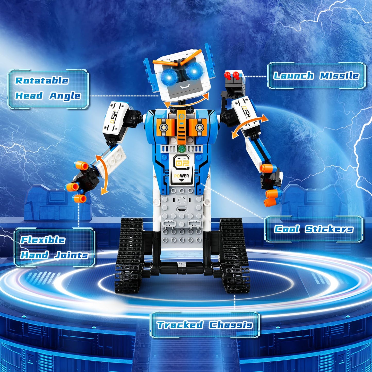 STEM Robot Building Kit, App & Remote Control Robot Building Kits for Kids 6-12, 447 Pieces Educational DIY Engineering Blocks f