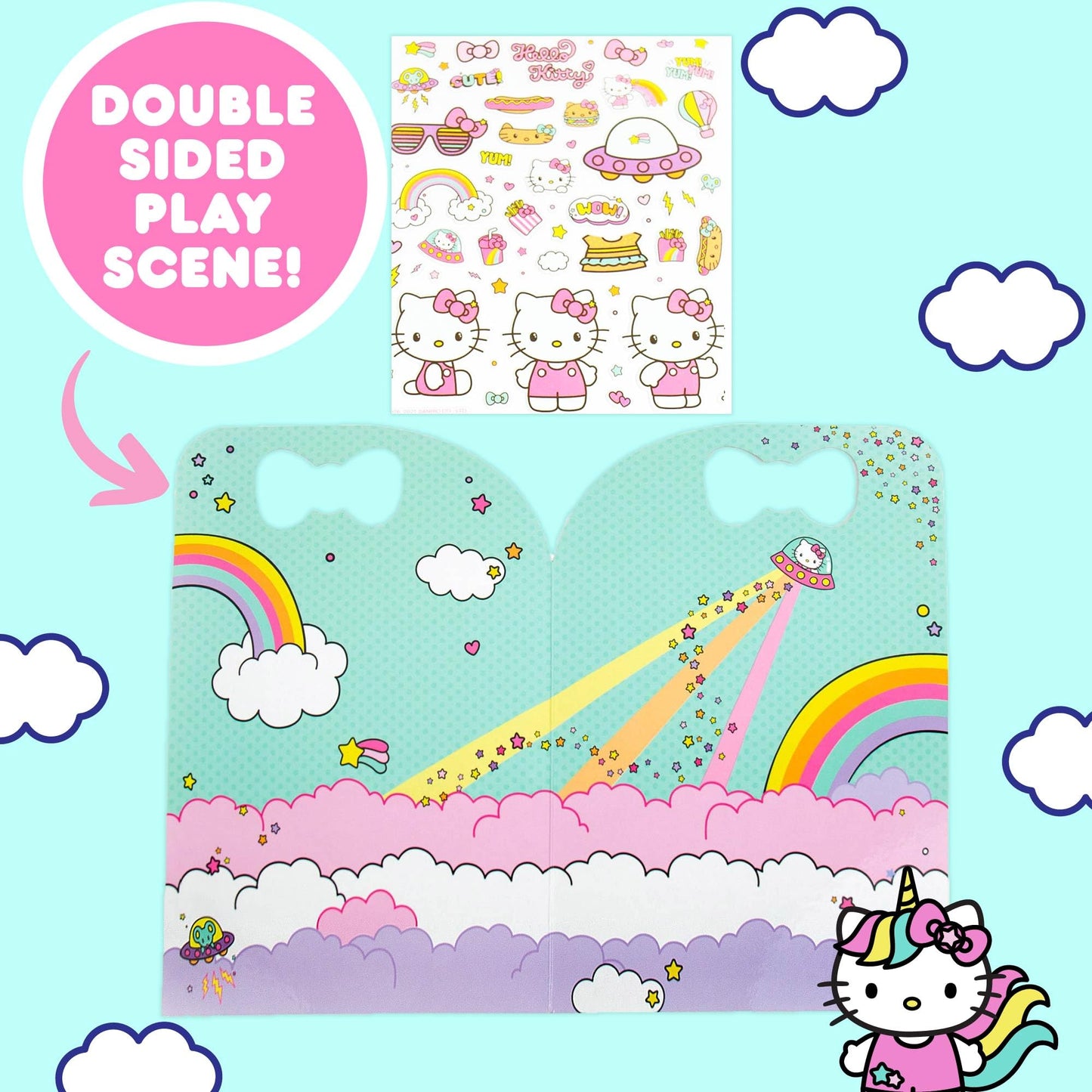 Hello Kitty Puffy Sticker Playset, Includes Over 50 Hello Kitty Reusable Book Stickers, Sanrio Sticker Book, Reusable Sticker Book, Hello Kitty Toys, Kids Stickers, Toddler Activity Book