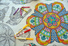 The Coloring Table - Mandala Design - Xl Rectangle Tablecloth - Fabric Coloring Tablecloth - Colorable Designs - Washable And Re