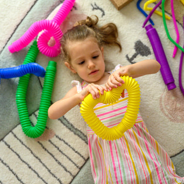 Nutty Toys Jumbo Pop Tubes - Xl Sensory Toys For Kids 5+ - Endless Creativity & Fun |8 Pack| - Connect & Pop! Top Adhd Autism Fidget 2025, Best Boy & Girl Easter Basket Essentials & Gift Idea