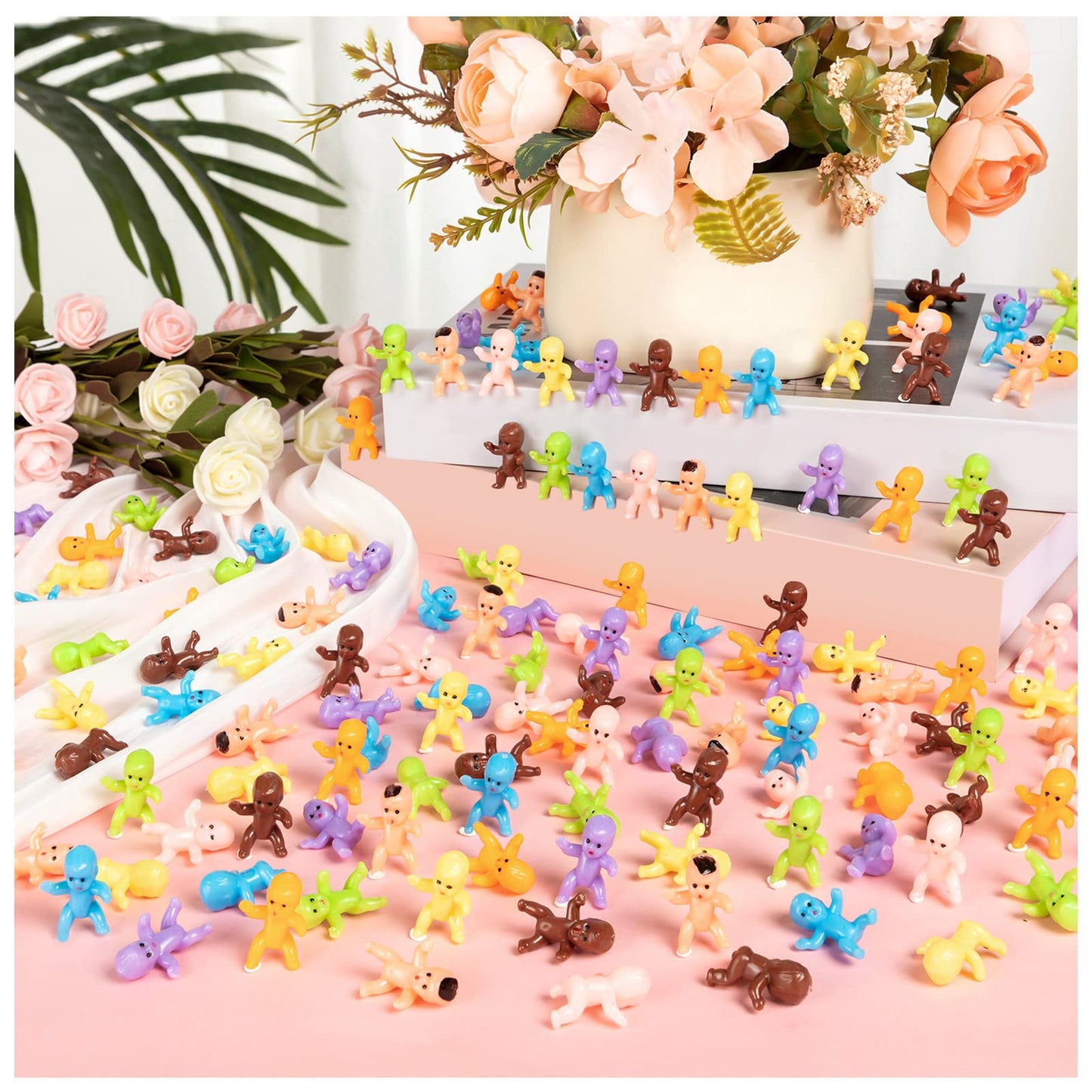 Kxcoftxi Mini Babies For Baby Shower - Small Plastic Babies Tiny Baby