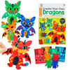 Vkpi 4 Pieces Eva Foam Art Crafts Gift Kit, Creative Make Your Own Dragon, Cartoon Foam Paper Craft Projects For Kids Ages 4+ To
