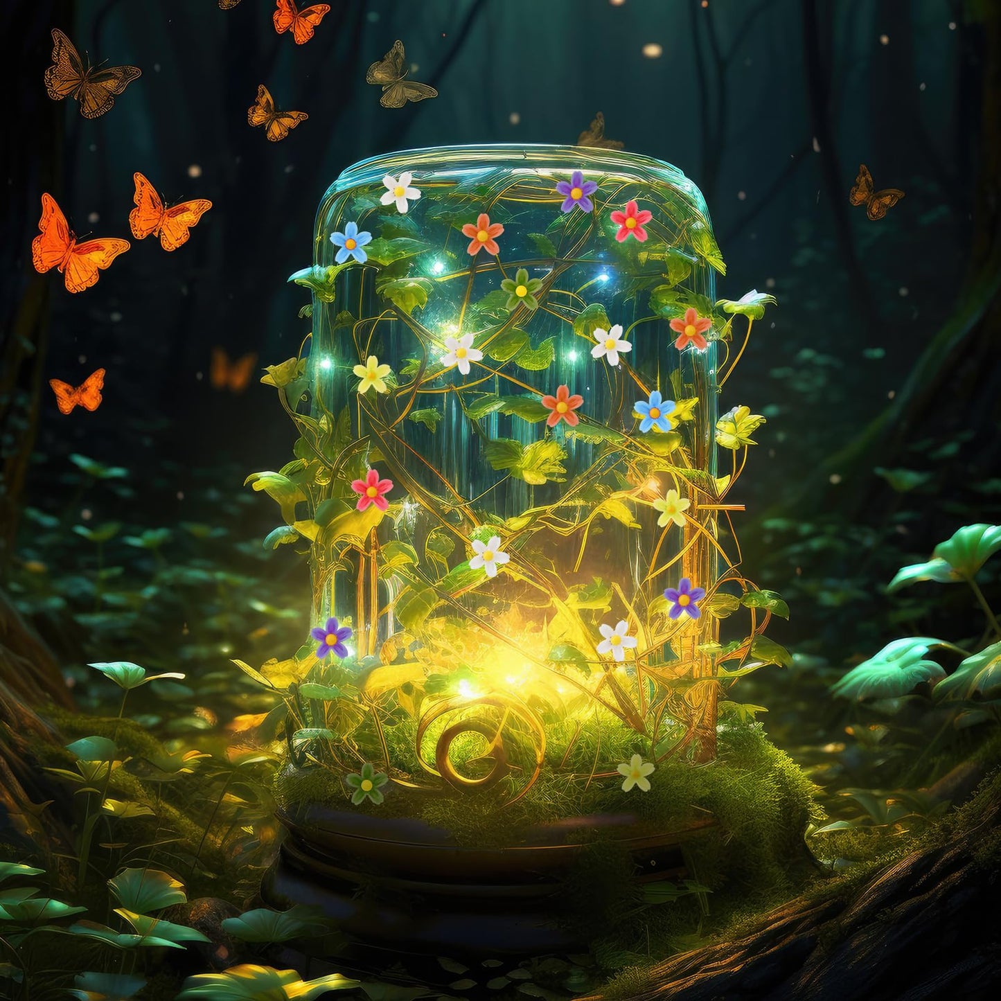 100 PCS Micro Resin Daisy Blooms Flower Beads Garden Miniature Polyresin Flowers Mini Accessories Flowers for Crafts Miniature F