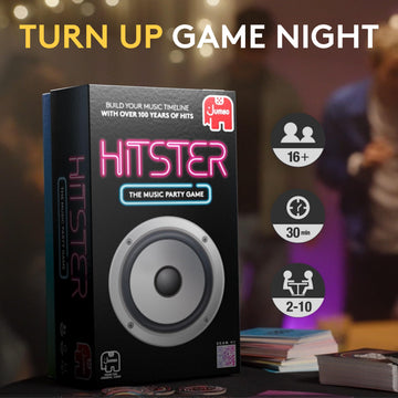 Jumbo Hitster - The Music Party Card Game Fun Music Quiz Card Game 2-10 Players - 300 Plus Iconic Music Hits - Great for mature-themed and Family Game Nights (US Edition)