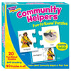 Trend Enterprises: Fun-To-Know Puzzles: Community Helpers, Learn About Community Helpers & Their Tools, 20 Two-Sided Puzzles, Se