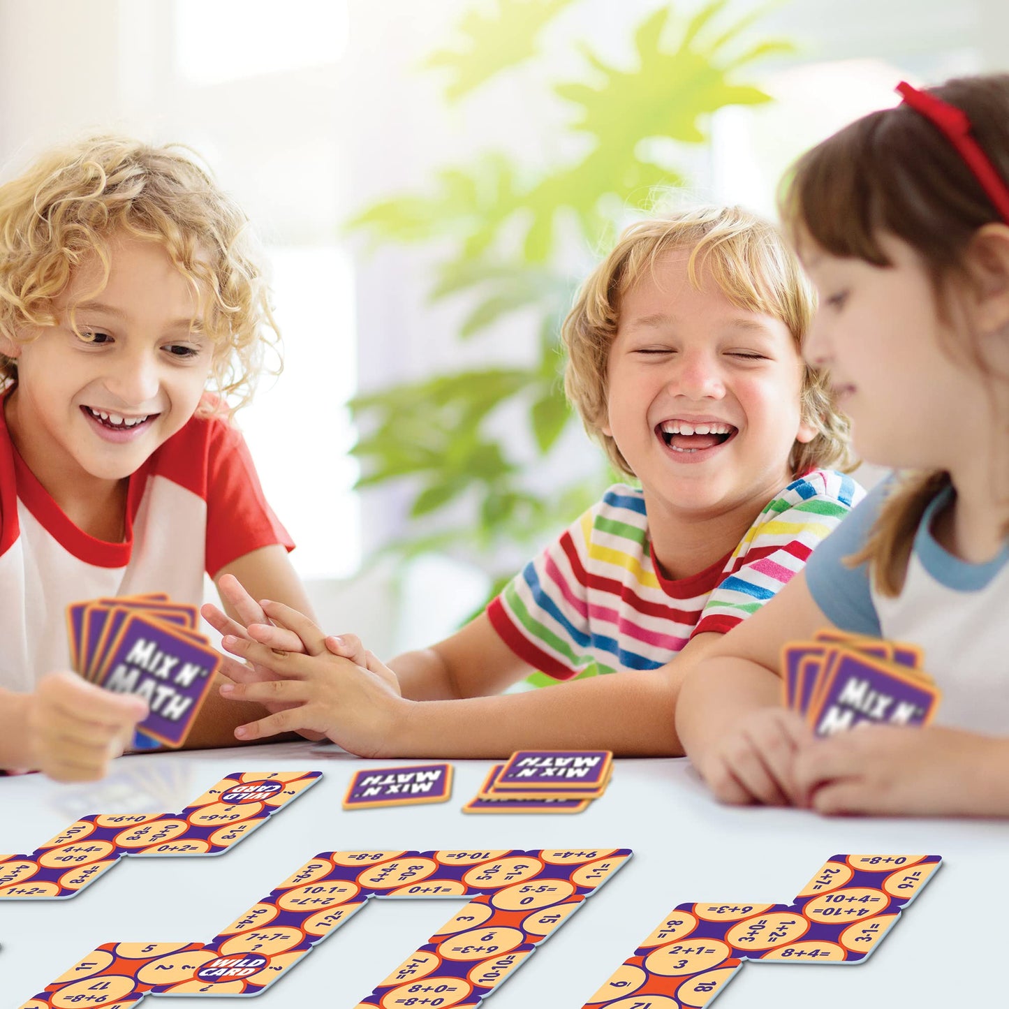 Gamie Mix N' Math Card Game - 130 Cards - Math Skills - Educational Math Game - Fun, Colorful - Ages 5+