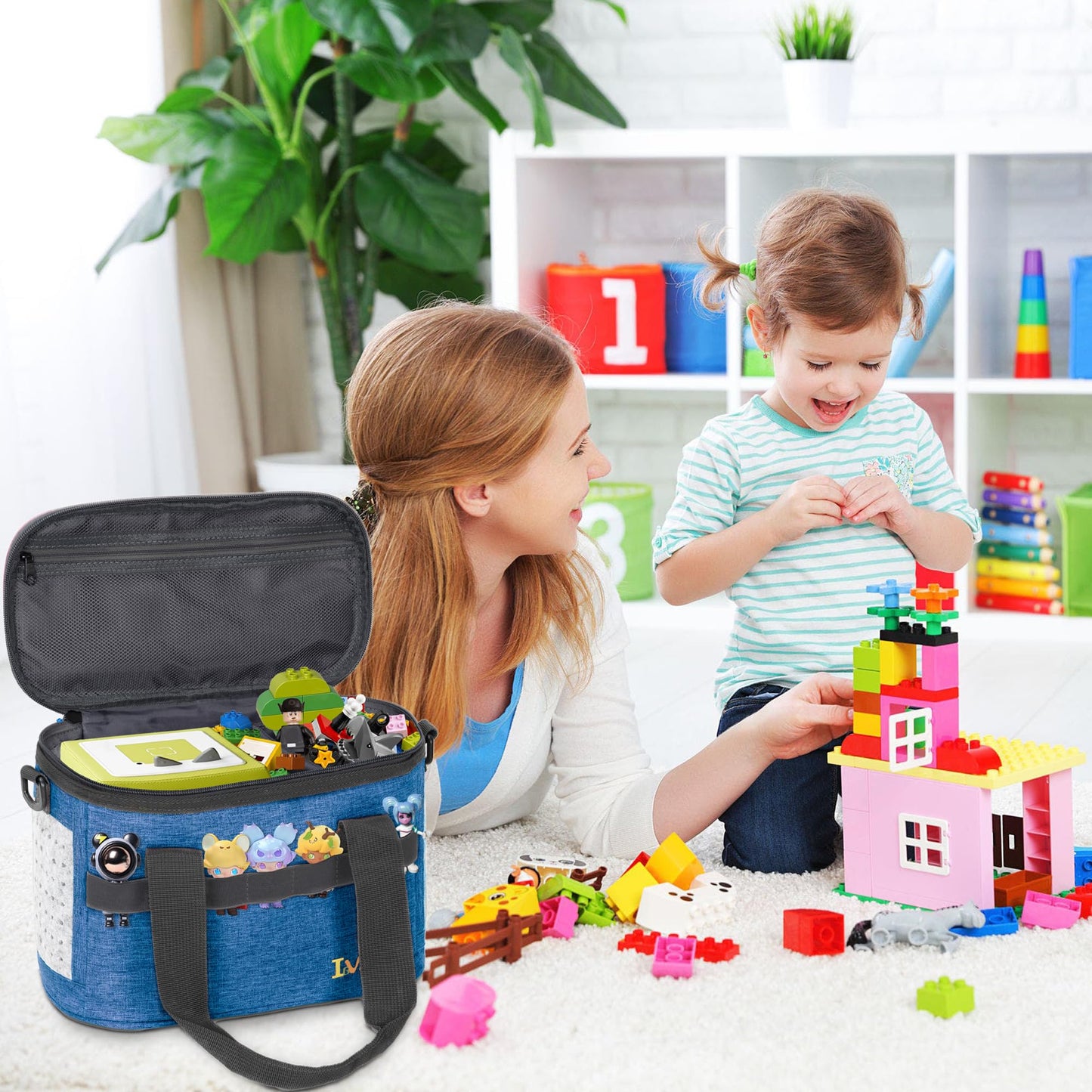 Ibvivic Toniebox Carrying Case For Toniebox Figures/Starter Set Waterproof Tonie Storage, Blue