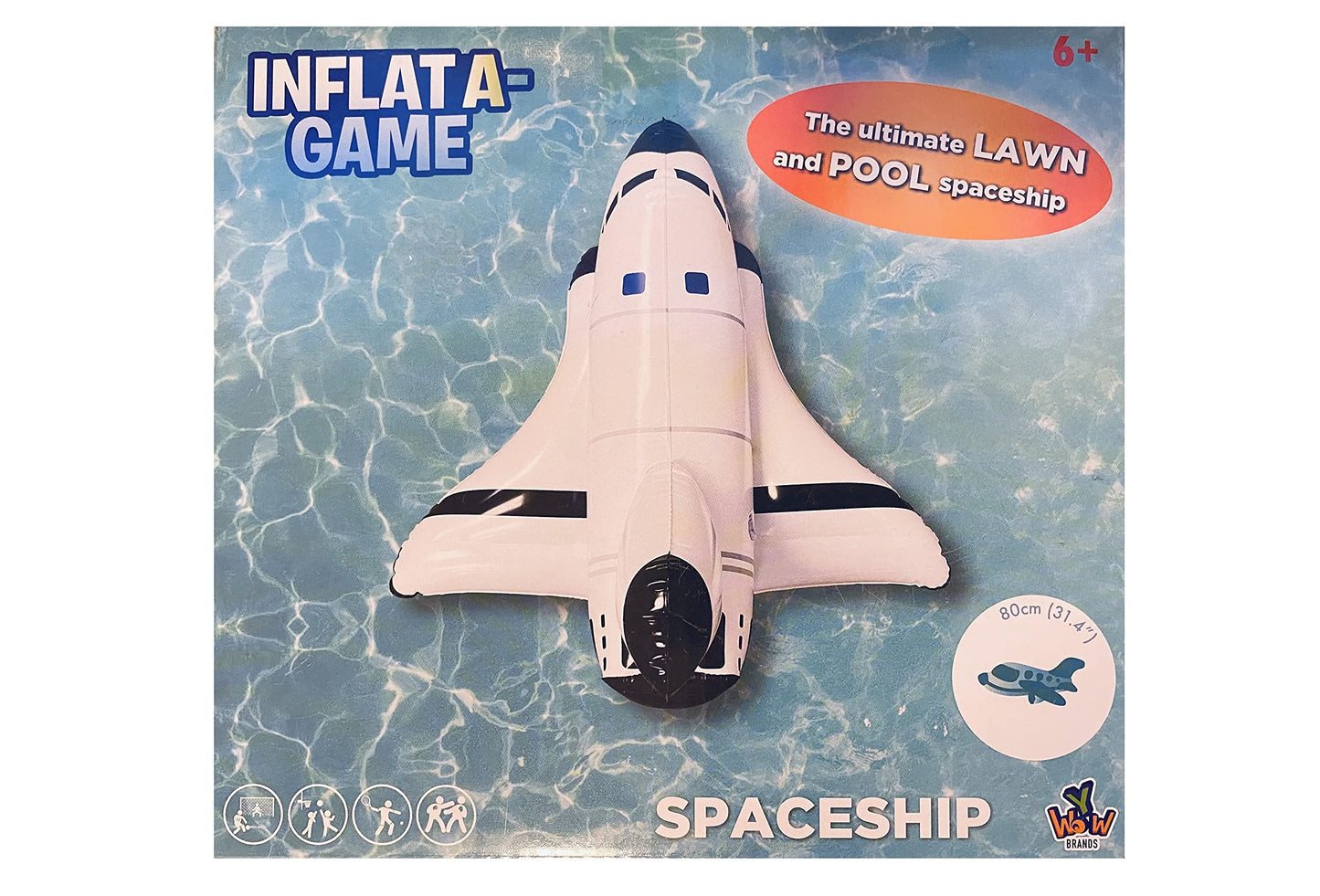 Y WOW Inflatable 31 Inch Space Shuttle Pool Toy Float Spaceship