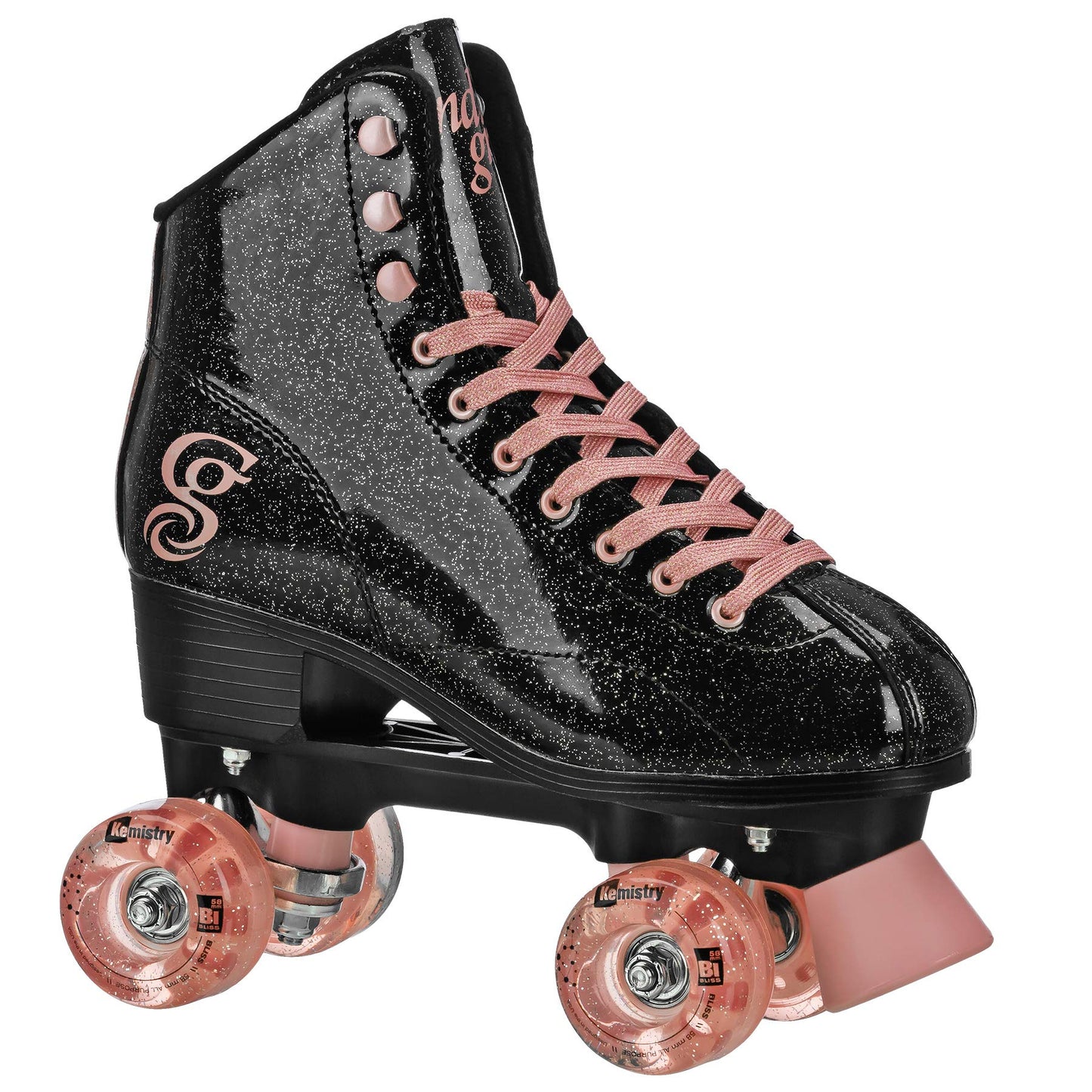 Roller Derby Candi GRL Sabina - Colorful Freestyle Roller Skates - Black/Rose Black/Rose Size 10