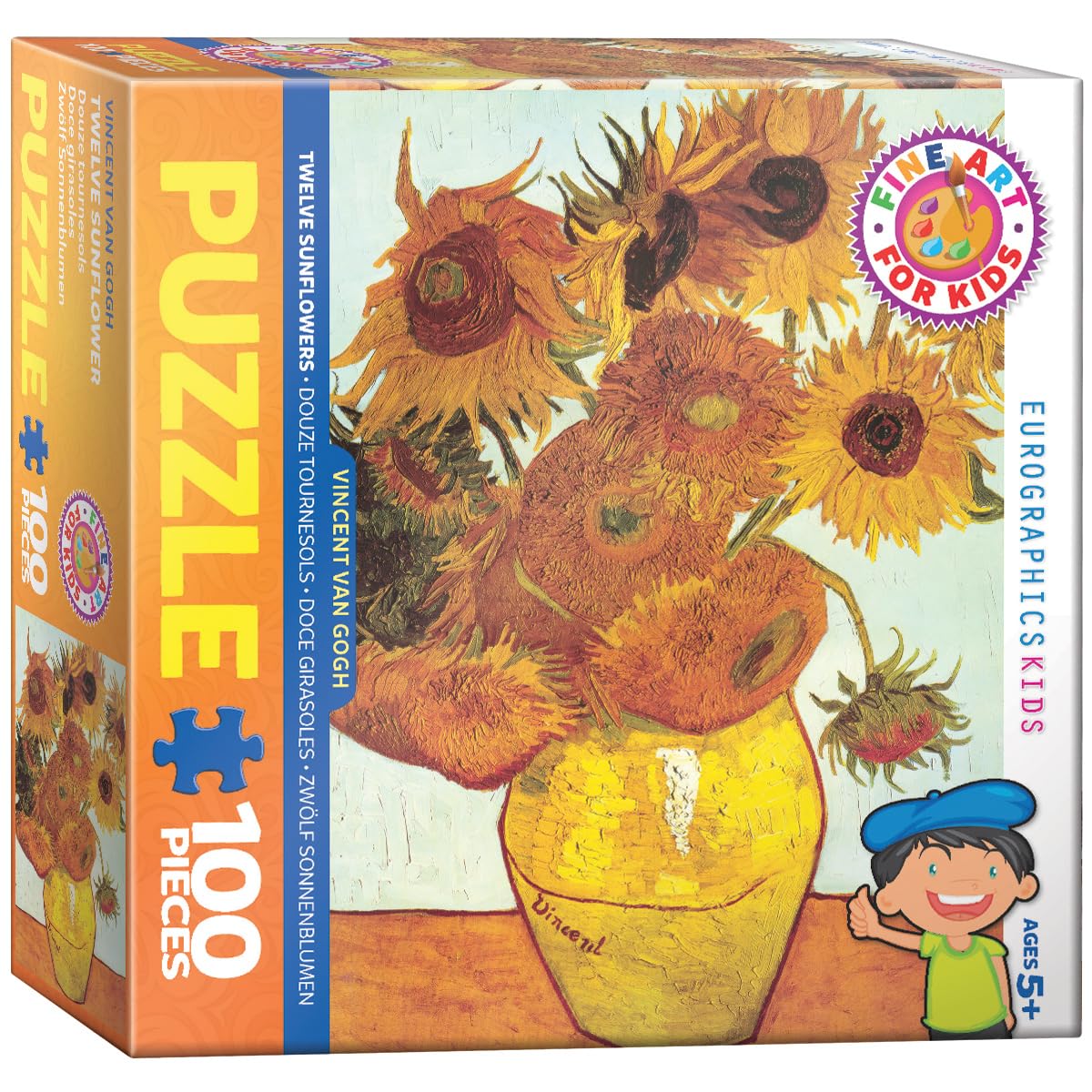 Eurographics Twelve Sunflowers By Vincent Van Gogh 100-Piece Puzzle