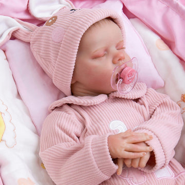 Aori 18-Inch Lifelike Reborn Baby Doll - Realistic Sleeping Girl, Soft Vinyl, Gift Box Set, Twin Girl