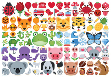 EuroGraphics Emoji Colors 100-Piece Puzzle - Cardboard, Model 6100-5396