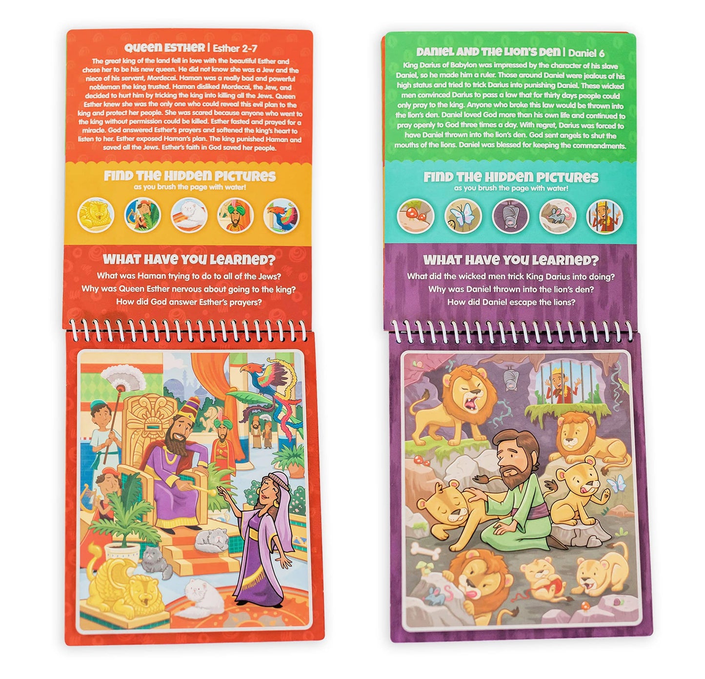 Kanga Toys 4 Pack Of Aqua Brush Activity Books For Kids Ages 3+: Old Testament #1, Old Testament #2, New Testament, And Book Of