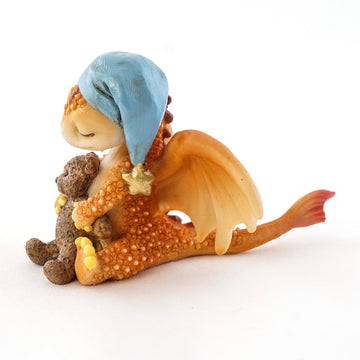 Top Collection Solar The Red Dragon - Mini Collectible Fantasy Figurine (Good Night Teddy Bear)