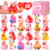24 Pcs Rubber Ducks With Valentines Day Cards For Kids School Classroom, Valentines Theme Rubber Ducks In Bulk, Valentines Day G