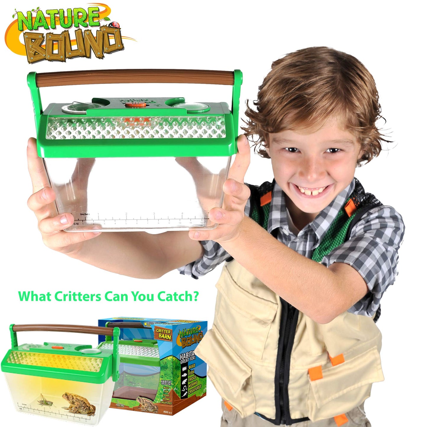 Nature Bound Bug Catcher Critter Barn Habitat For Indoor/Outdoor Insect Collecting With Light Kit, White