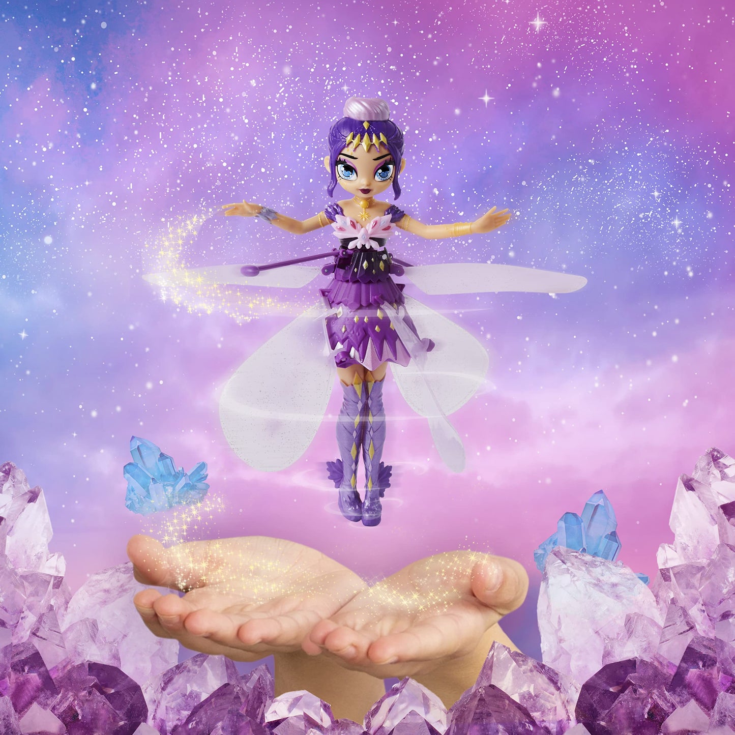 Crystal Flyers Hatchimals Pixies, Purple Magical Flying Pixie Toy Doll, Girls Gifts, Kids Toys For Girls Ages 6 And Up
