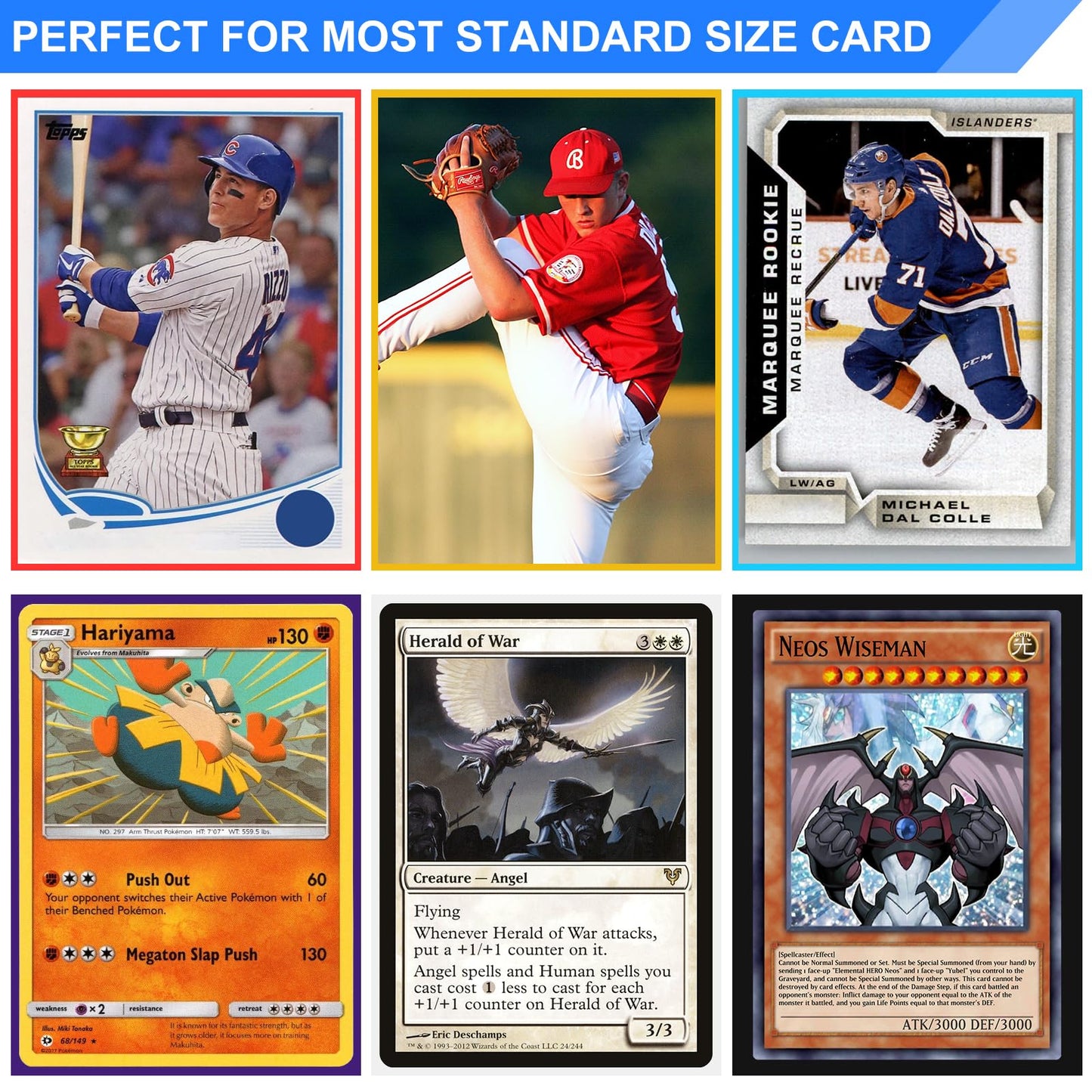 Black Card Sleeves Fit For Mtg, 300 Pack Perfect Fit Standard Card Sleeves For Trading Cards Sports Cards Baseball Cards Tcg, St